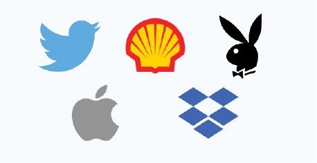 Play boy Logo, Shell Logo, Twitter Logo, Dropbox Logo, Apple Logo