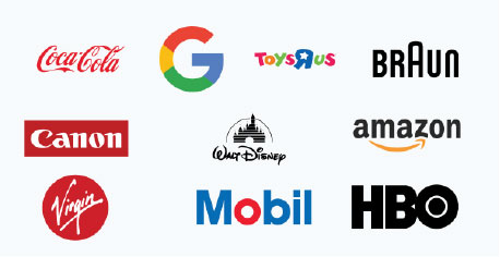 Coca-Cola Logo Google Logo Toys "R" Us Logo Braun Logo Canon Logo Walt Disney Logo Amazon Logo