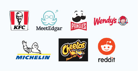 KFC Logo
MeetEdgar Logo
Pringles Logo
Wendy’s Logo
Michelin Logo
Cheetos Logo
Reddit Logo